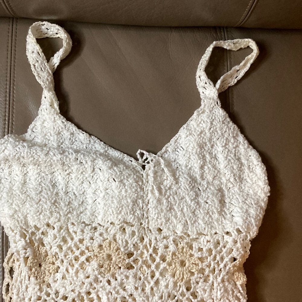 💐Crochet tank dress